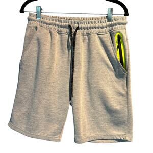 BKLYN Medium The Jogger Short Grey Gym Workout Comfy Casual Lounge Zipper Pocket